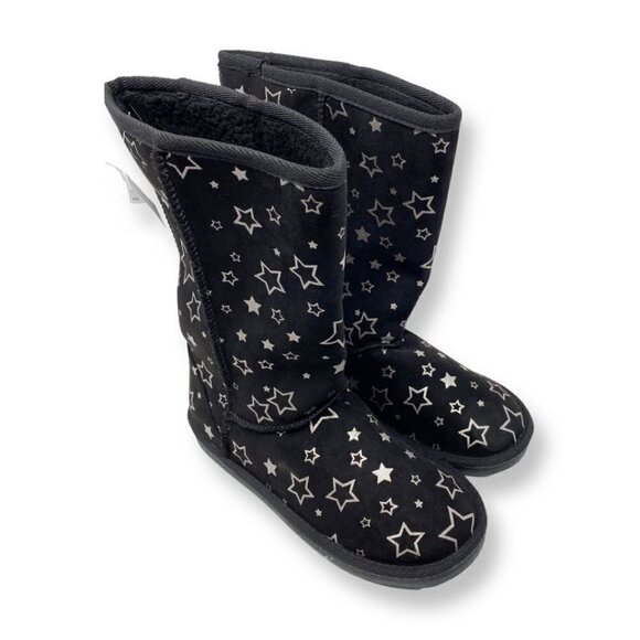 Airwalk EMMA Black Stars Junior Girls Winter Boots Size 3 - Picture 1 of 11